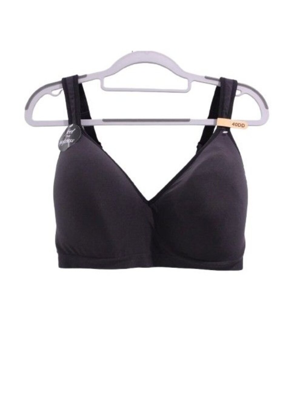 NWT Bali Comfort Revolution Wireless Bra Sz 40DD Black Full Coverage DF3463